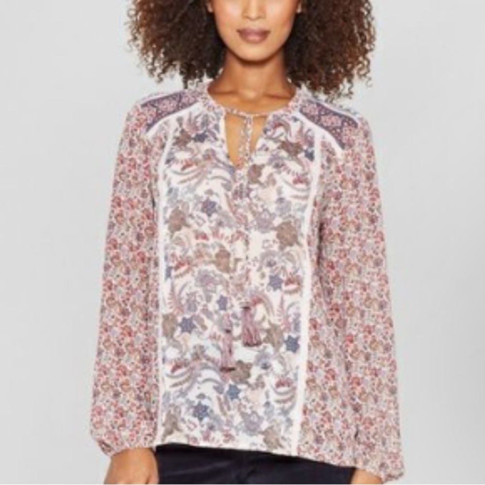 Knox Rose Boho Style Peasant Blouse